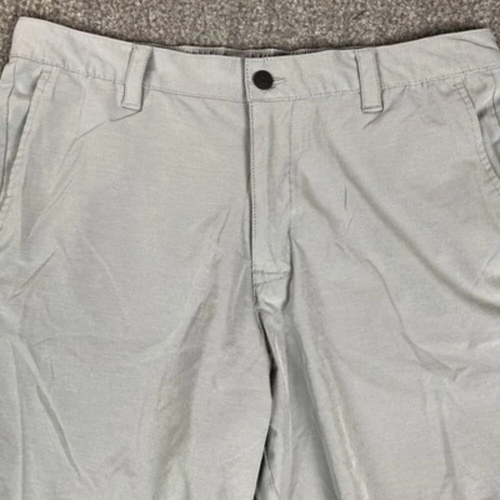 Banana Republic Mens Golf Shorts 38 Comfort Flat Front Gray 9 Inseam Performance